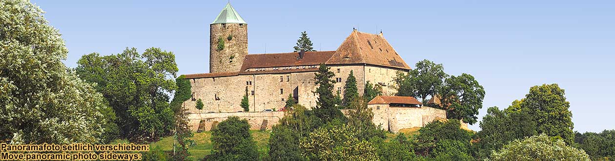 Burghotel in Mittelfranken zwischen Rothenburg ob der Tauber und der Rokokostadt Ansbach